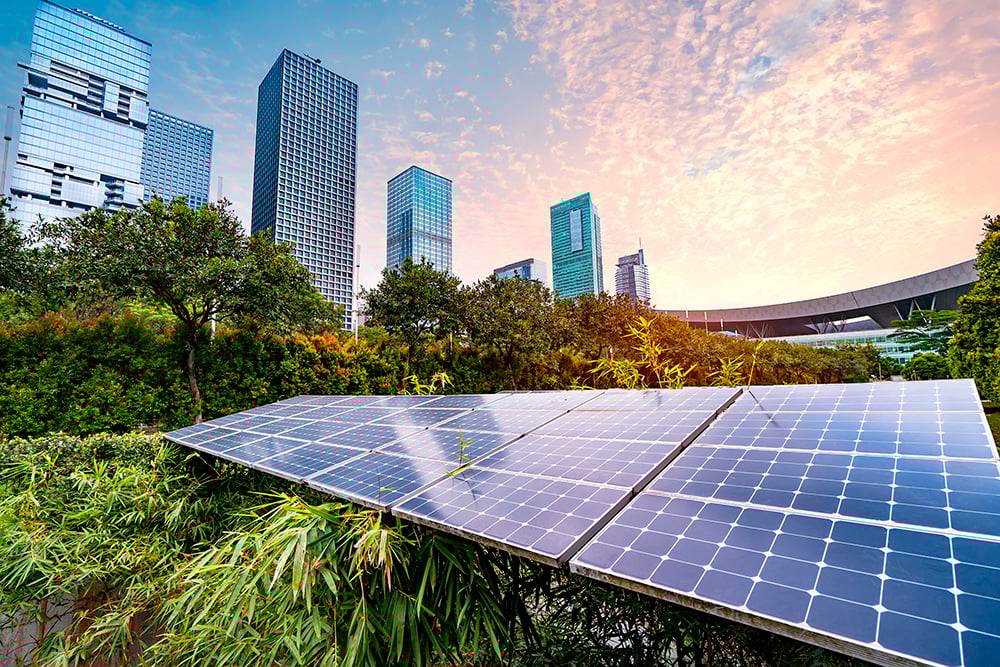 Solar panels conserve energy from the sun
